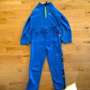 Spyder Kids Bright Blue Fleece Set  5T